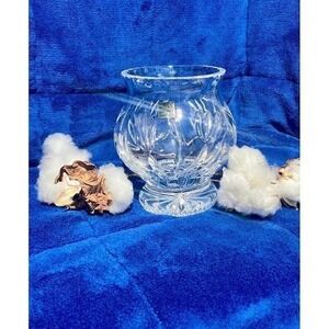 RESCUE ANIMALS FUNDRAISER*NWT Crystal hurricane pedestal vase/candleholder